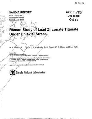 Raman Study of Lead Zirconate Titanate Under Uniaxial Stress