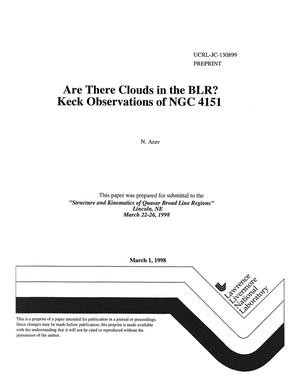 Are there clouds in the BLR? Keck observations of NGC 4151