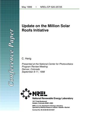 Update on the Million Solar Roofs Initiative