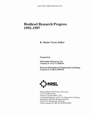 Biodiesel research progress 1992-1997