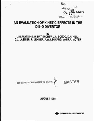An evaluation of kinetic effects in the DIII-D divertor