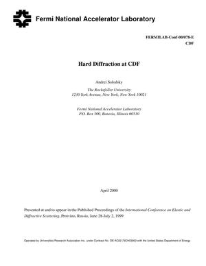 Hard diffraction at CDF