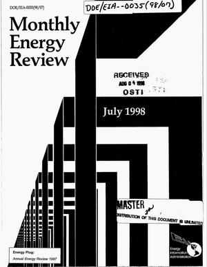 Monthly energy review, July 1998