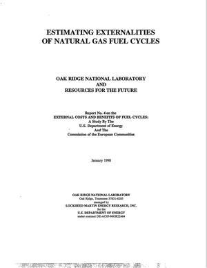 Estimating Externalities of Natural Gas Fuel Cycles, Report 4