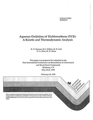 Aqueous oxidation of trichloroethene (TCE): a kinetic and thermodynamic analysis