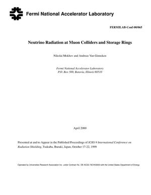 Neutrino radiation at muon colliders and storage rings