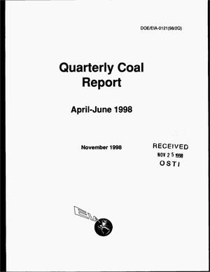 Quarterly coal report, April--June, 1998