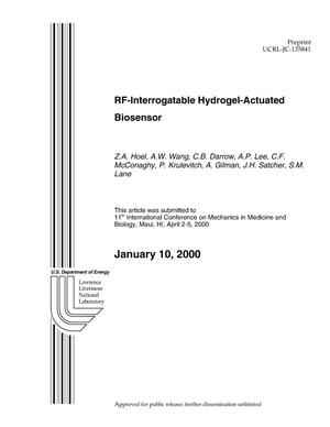 RF-interrogatable hydrogel-actuated biosensor