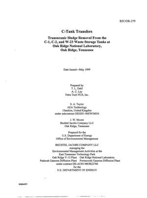 C-tank transfers: Transuranic sludge removal from the C-1, C-2, and W-23 waste storage tanks at Oak Ridge National Laboratory, Oak Ridge, Tennessee