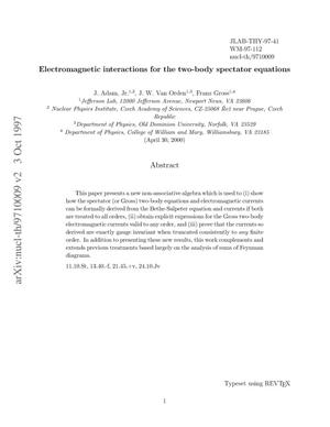 Electromagnetic interactions for the two-body spectator equations