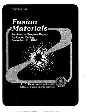 Fusion materials semiannual progress report for period ending December 31, 1999