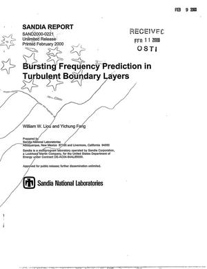 Bursting frequency prediction in turbulent boundary layers