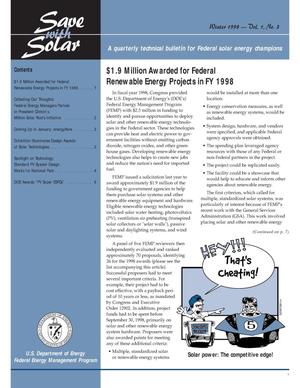 Save With Solar, Fall 1998, Vol. 1, No. 3