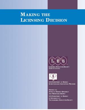 Making the licensing decision