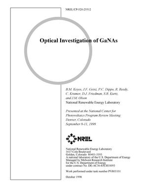 Optical Investigation of GaNAs