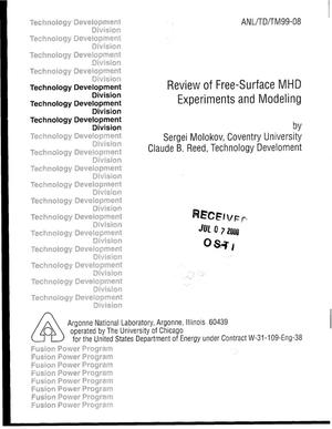 Review of free-surface MHD experiments and modeling.