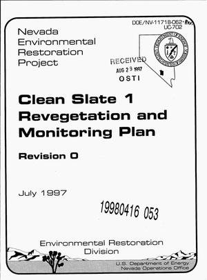 Clean Slate 1 Revegetation and Monitoring Plan