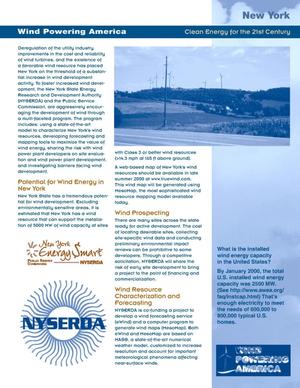 Wind powering America: New York