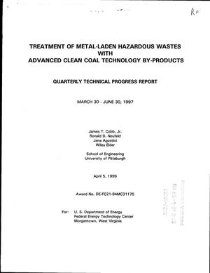 Treatment of metal-laden hazardous wastes with advanced Clean Coal Technology by-products