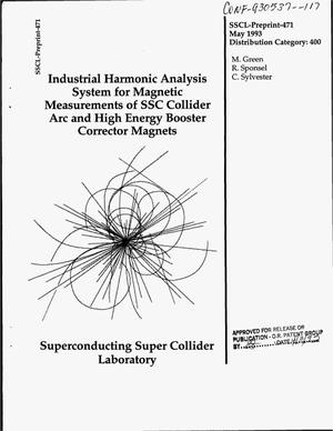 Industrial harmonic analysis system for magnetic measurements of SSC collider arc and high energy booster corrector magnets