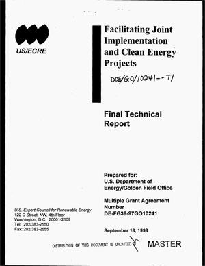 Facilitating joint implementation and clean energy projects. Final technical report