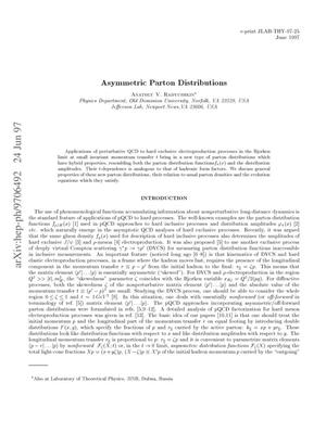 Asymmetric parton distributions