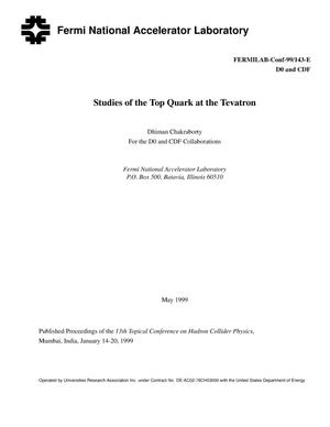 Studies of the top quark at the Tevatron