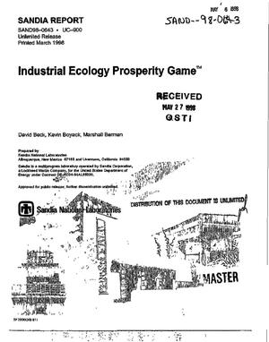 Industrial ecology Prosperity Game{trademark}