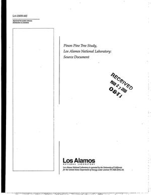 Pinon Pine Tree Study, Los Alamos National Laboratory: Source document