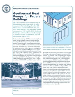Geothermal heat pumps for federal buildings