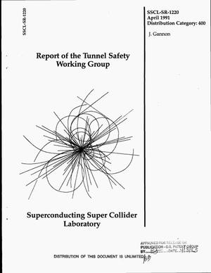 Report of the tunnel safety working group