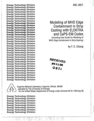Modeling of MHD edge containment in strip casting with ELEKTRA and CaPS-EM codes