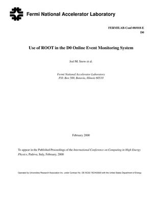Use of ROOT in the D0 online event monitoring system