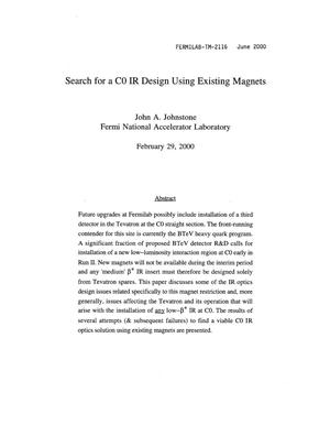 Search for a C0 IR design using existing magnets