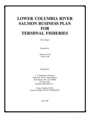 Lower Columbia River Salmon Business Plan for Terminal Fisheries : Final Report.