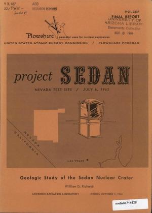Geologic Study of the Sedan Nuclear Crater