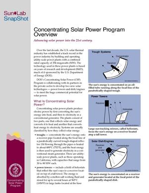 SunLab: Concentrating Solar Power Program Overview