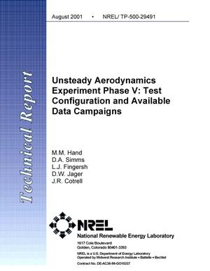 Unsteady Aerodynamics Experiment Phase V: Test Configuration and Available Data Campaigns