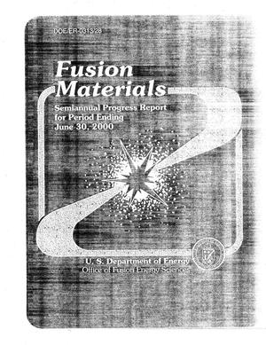 Fusion Materials Semiannual Progress Report for Period Ending June 30, 2000