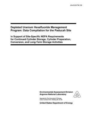 Depleted uranium hexafluoride management program : data compilation for the Paducah site.
