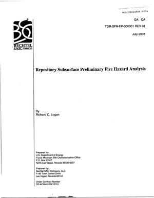 Repository Subsurface Preliminary Fire Hazard Analysis