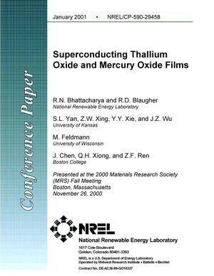 Superconducting Thallium Oxide and Mercury Oxide Film