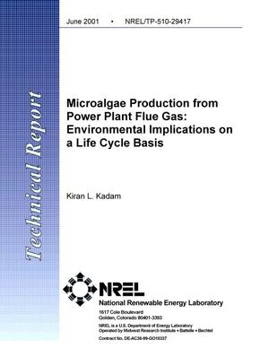 Microalgae Production from Power Plant Flue Gas: Environmental Implications on a Life Cycle Basis