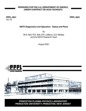 NSTX Diagnostics and Operation: Status and Plans