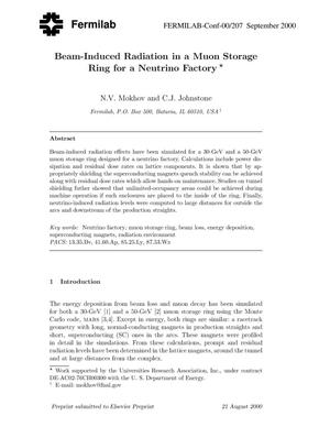 Beam-induced radiation in a muon storage ring for a neutrino factory