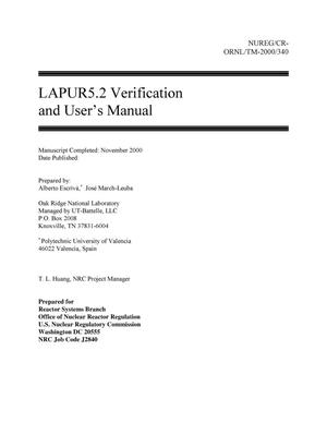 LAPUR5.2 Verification and User's Manual