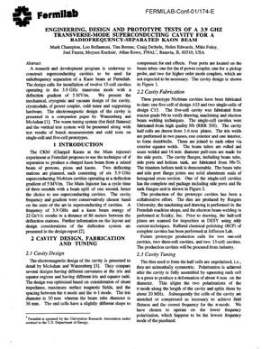 Engineering, design and prototype tests of a 3.9 GHz transverse-mode superconducting cavity for a radiofrequency-separated kaon beam