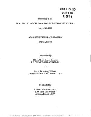 Proceedings of the eighteenth symposium on energy engineering sciences.