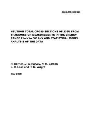 Neutron Total Cross Sections of {sup 235}U From Transmission Measurements in the Energy Range 2 keV to 300 keV and Statistical Model Analysis of the Data