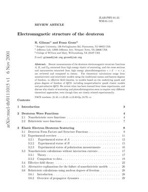 Electromagnetic structure of the deuteron